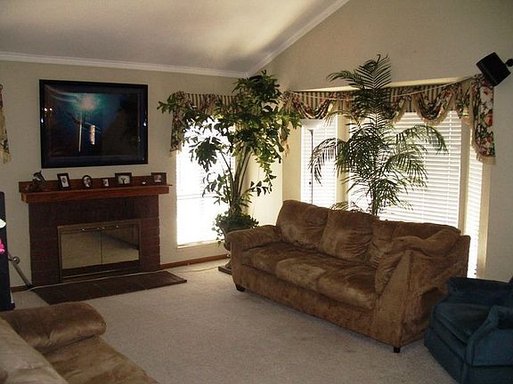 Living room with fireplace