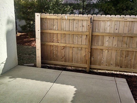 Patio with privacy fence