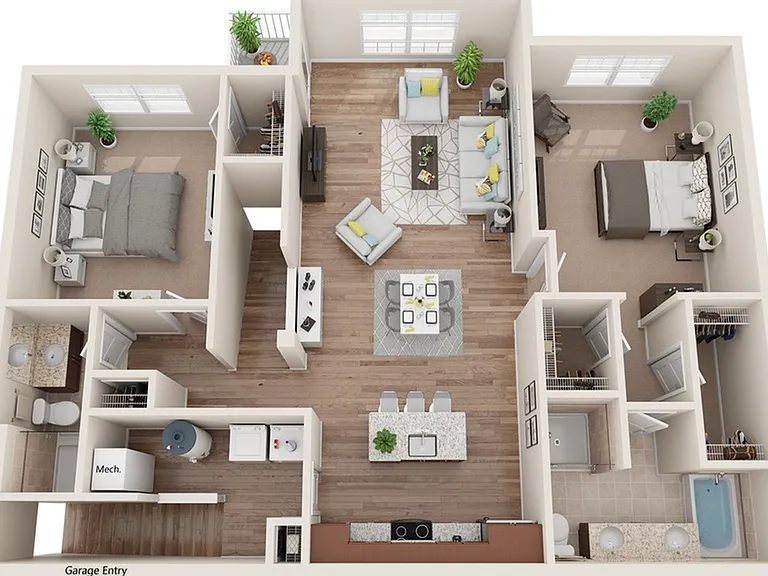 2 Bedroom - 2nd Floor 2 Bedroom - 2nd Floor