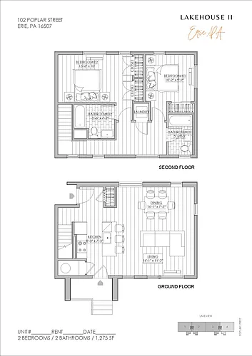 Floor plan Townhome at Poplar