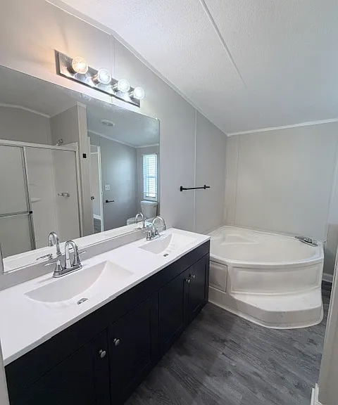 Master bathroom with walk in shower