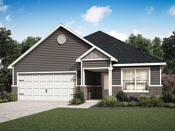 The Blanco is a beautiful home with siding and brick and front yard landscaping