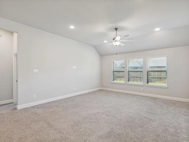 Living Area showing Entertainment equipment Wall to mount TV and speakers