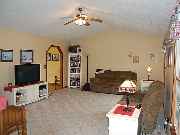 Spacious Living Room with vaulted ceiling