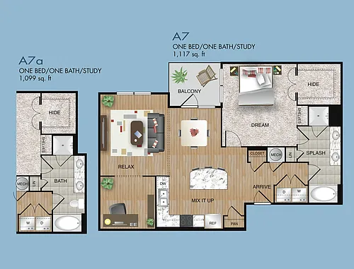 Floor plan A7 and A7a
