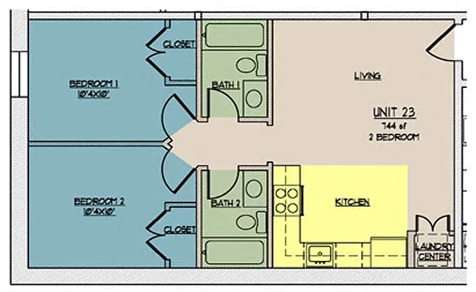 Floor plan The Lofts at One Eleven 223