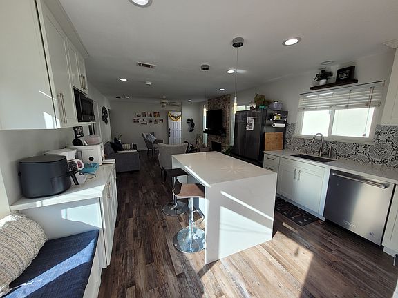 Enough wall and floor cabinets and countertops space in the kitchen.