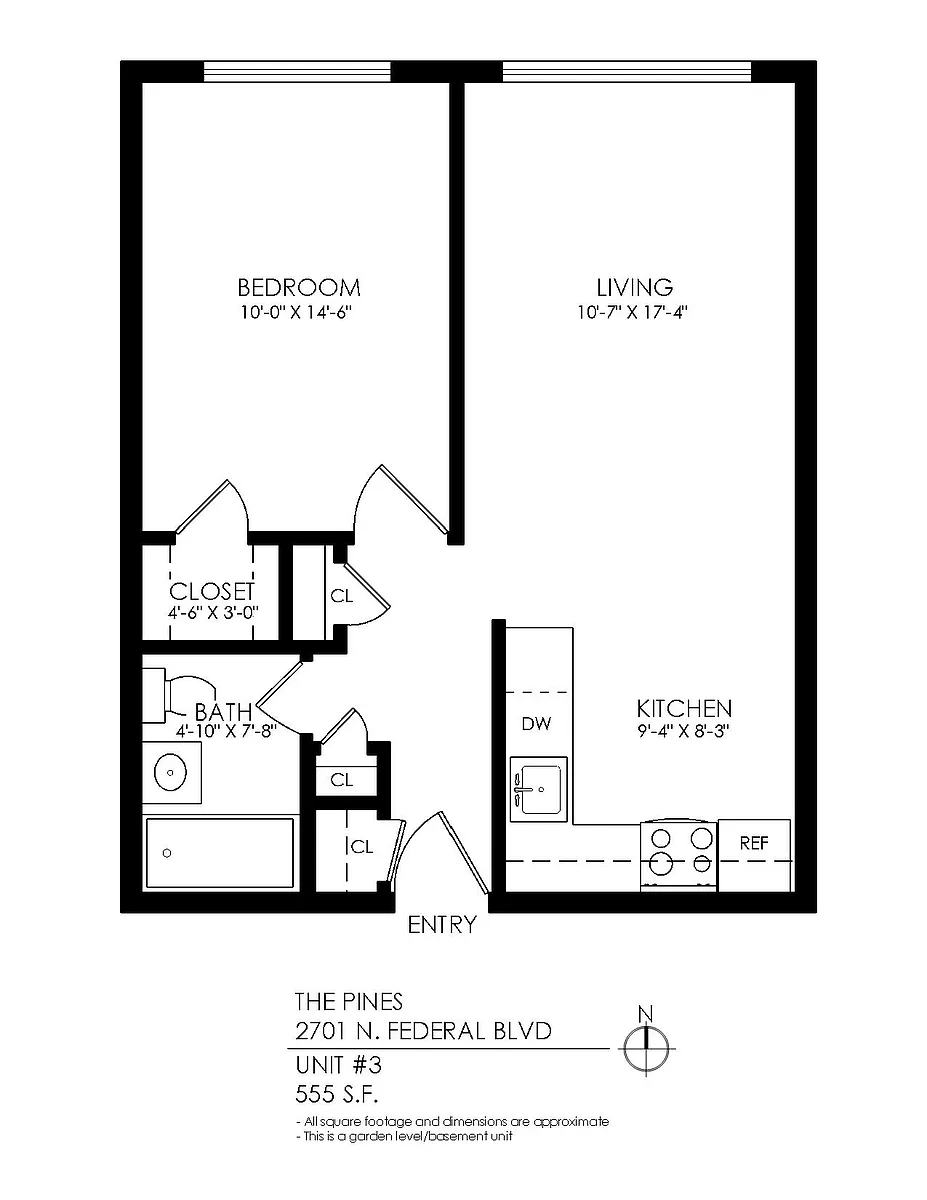 Floor plan 1 Bedroom 1 Bathroom
