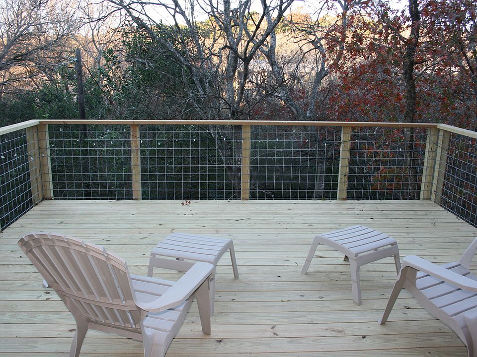 Beautiful deck overlooking a ravine. Deer are often passing