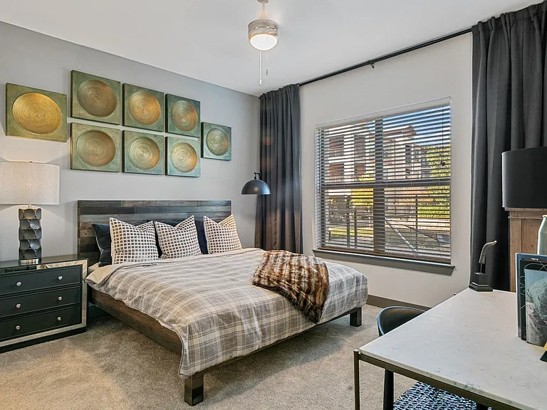 Large windows provide abundant natural light