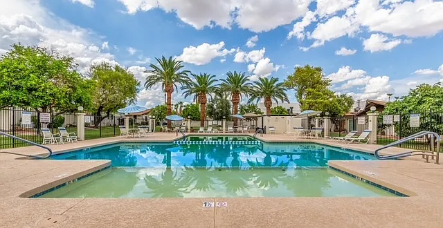 Large, heated pool