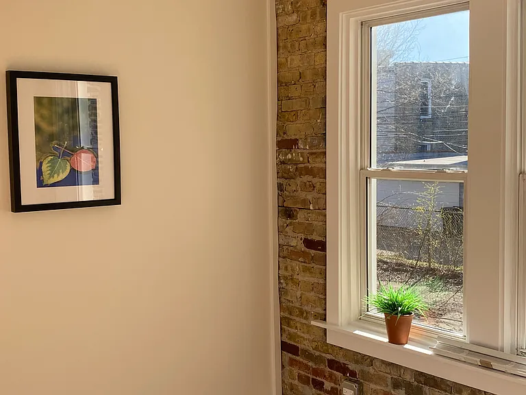 exposed brick walls
