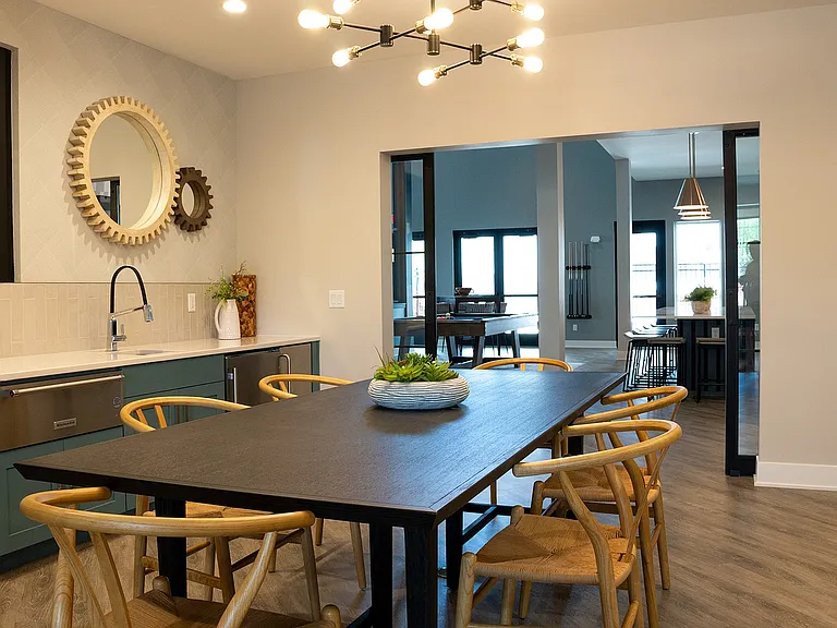 The Nese clubhouse includes a private conference or dining room open to residents for use or available to rent for private events.
