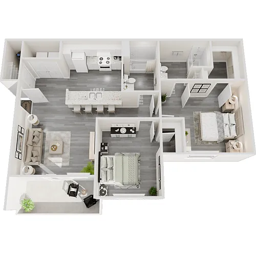 Floor plan 2 Bed 2 Bath