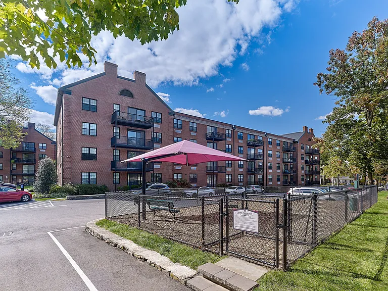 Our on-site dog park at Wessex House Apartments gives residents and their pets a convenient, fenced space to play, exercise, and enjoy the outdoors _ complete with shaded seating and plenty of room to run.