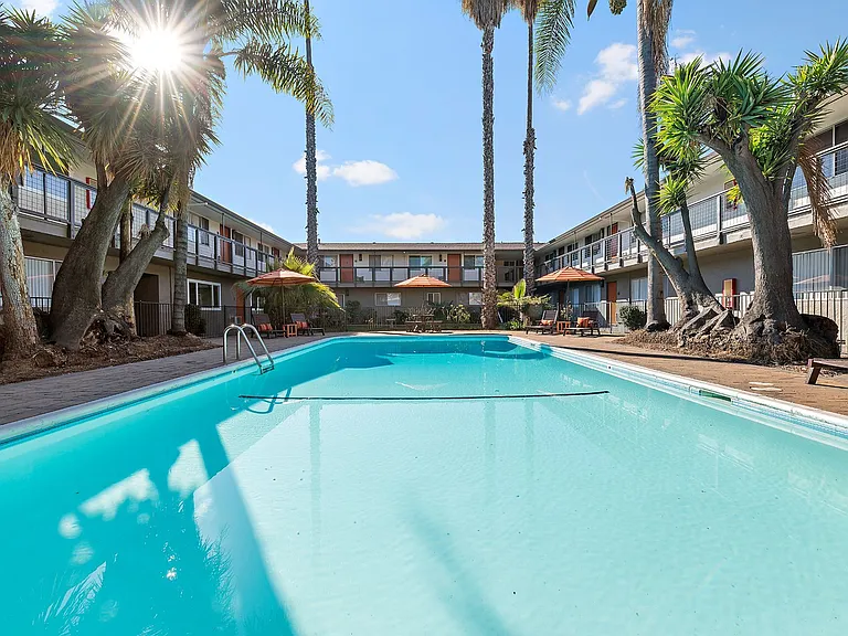 Enjoy a refreshing swimming pool perfect for relaxation, recreation, and sunny California days.
