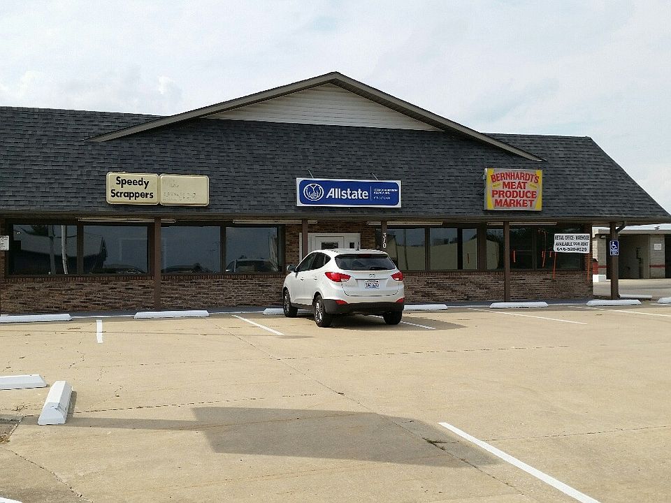 Front view, shows extra parking.