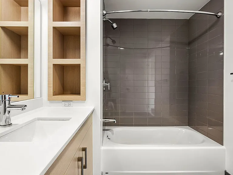 Plenty of counter space for when you get ready in the morning