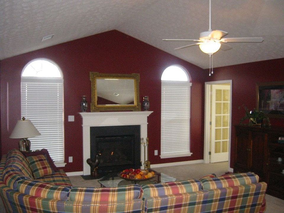 The great room features a valted ceiling and a huge area to entertain