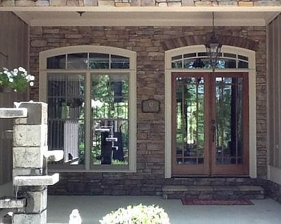 FRONT DOOR WITH FOUNTAIN