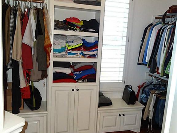 One of two extremely large walk in closets in the master suite.
