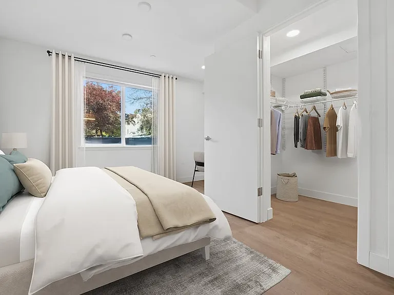 Renovated Package bedroom with hard surface flooring