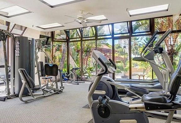 On-site gym; key access only