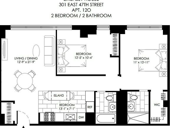 2nd image of 301 E 47th St APT 12O