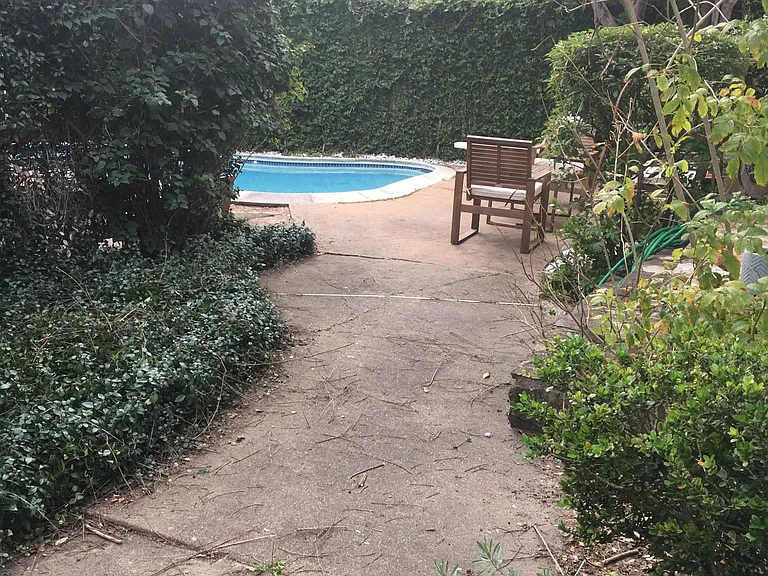 Area between backhouse and main home