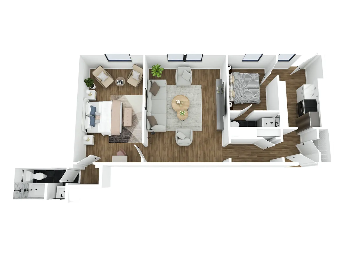 Floor plan 2 Bed 2 Bath | Classic (CG)
