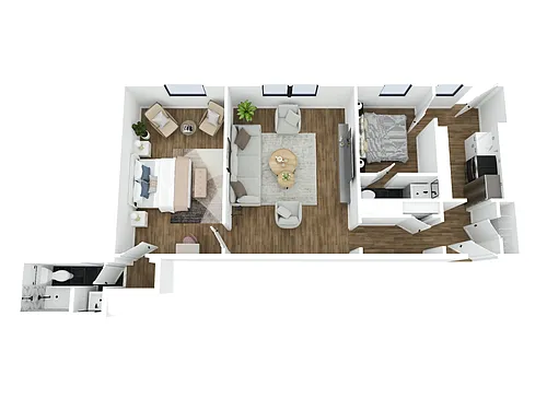 Floor plan 2 BR - 2 BTH (CG)
