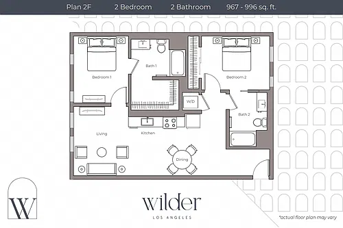 Floor plan 2 Bedroom F