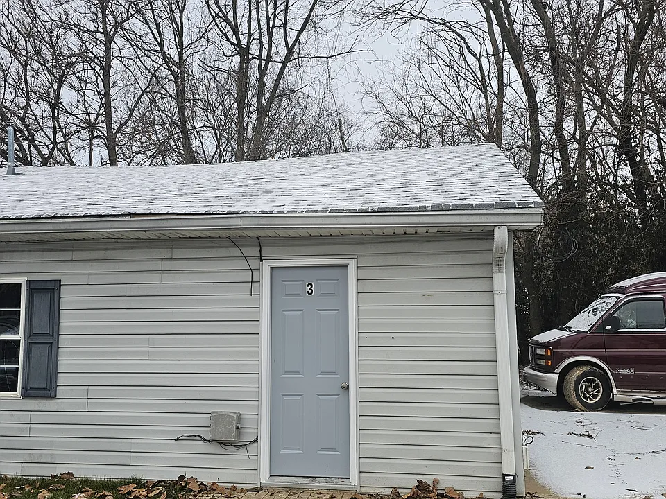 North end of building. Parking adjacent