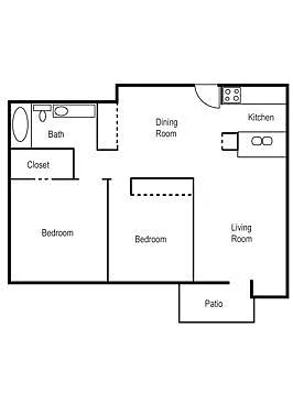 Floor plan Two Bedroom