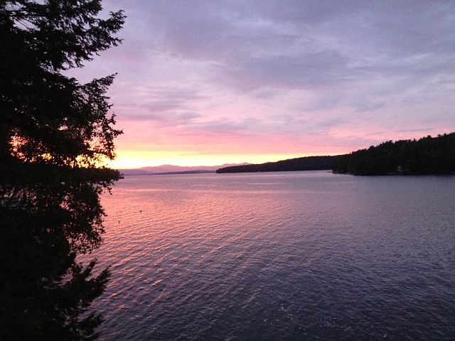 Sunset w Mts in the Backgrou
