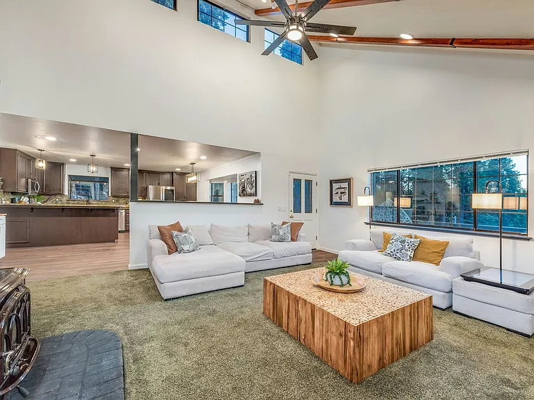 Family Room is open to the Kitchen. Furniture is for illustrative purposes.