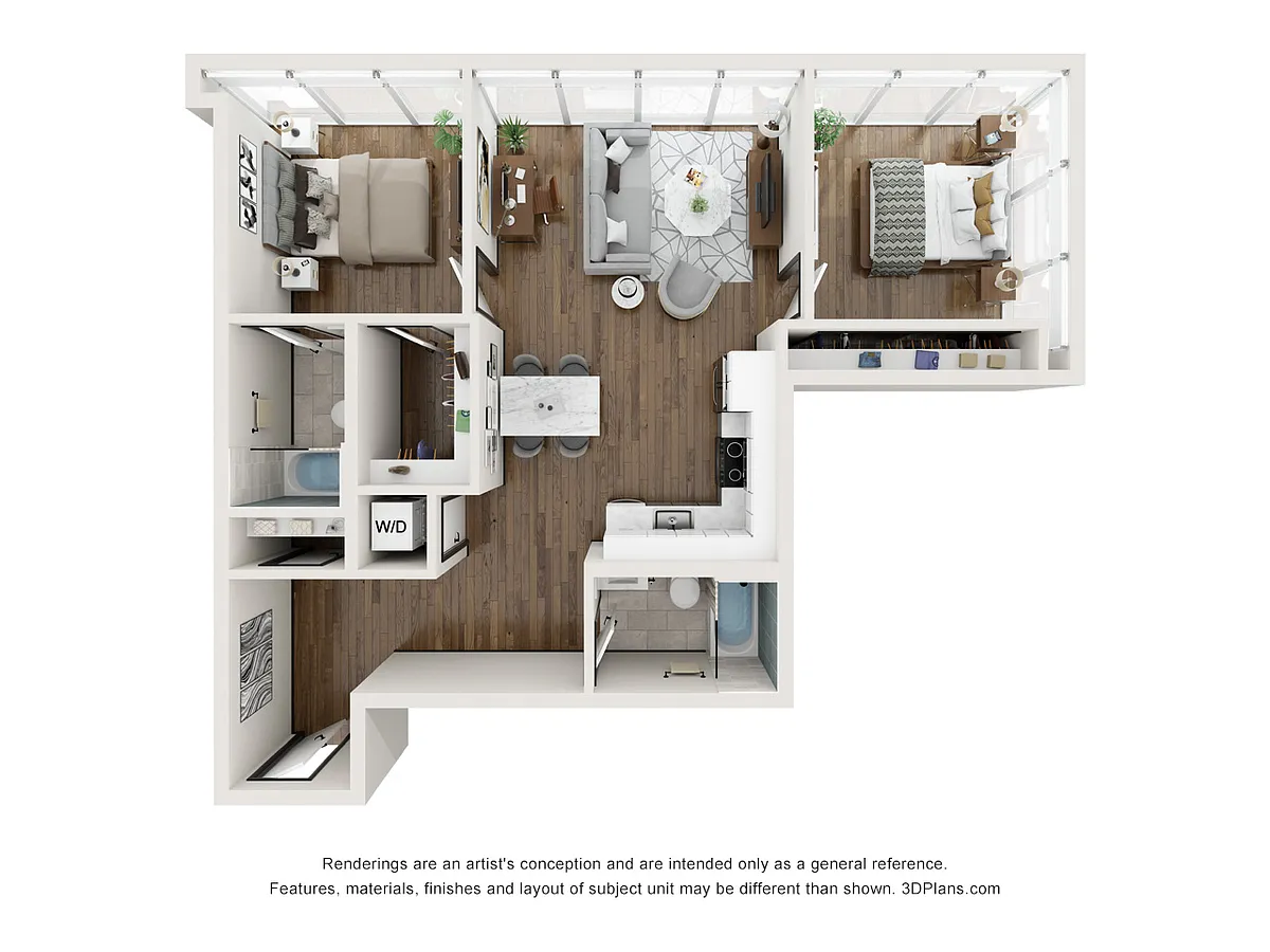 Floor plan B1-2-2BA
