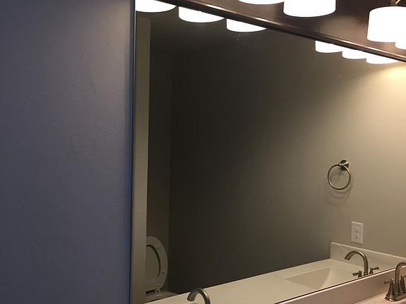 Master bathroom with double sinks