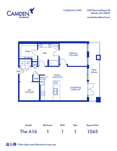 Floor plan The A16