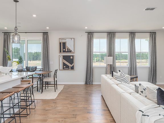 Great room adjacent to kitchen