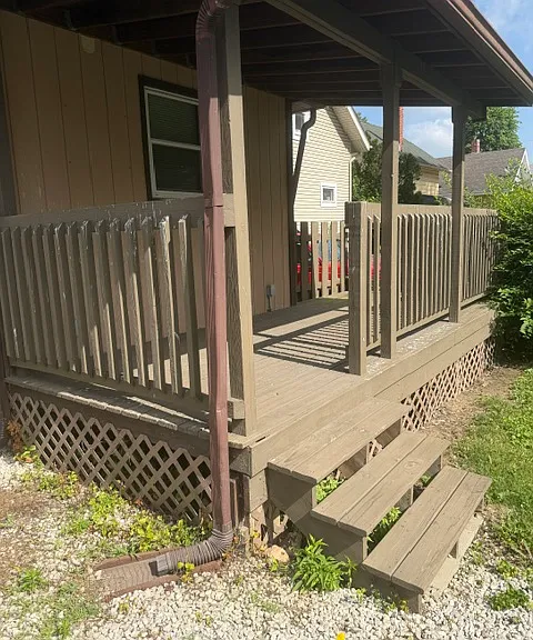 Deck on back of house