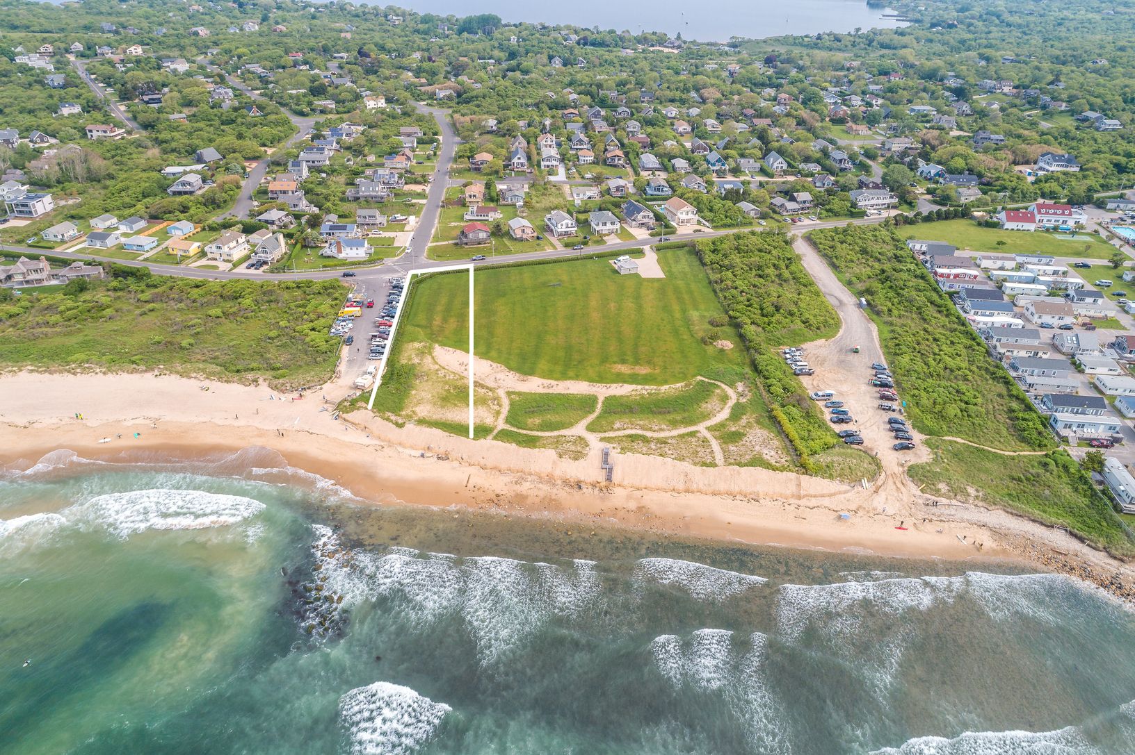 aerial view looking North