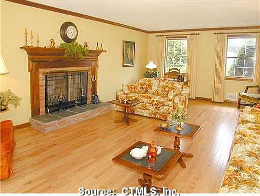 Formal living room with hardwood floors!