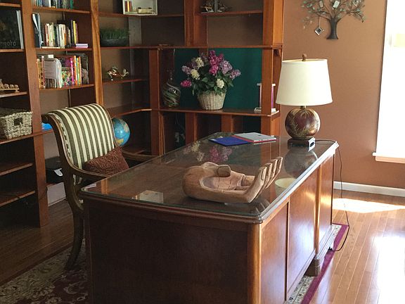 Library with cherry shelves