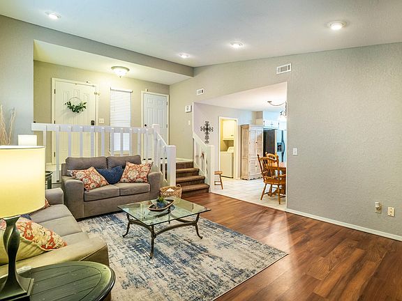View into the kitchen and laundry area