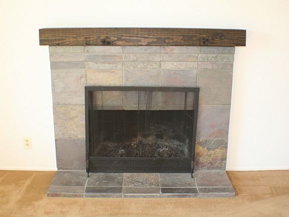 Beautiful tiled fireplace