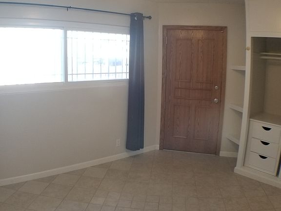 Room darkening window coverings are included