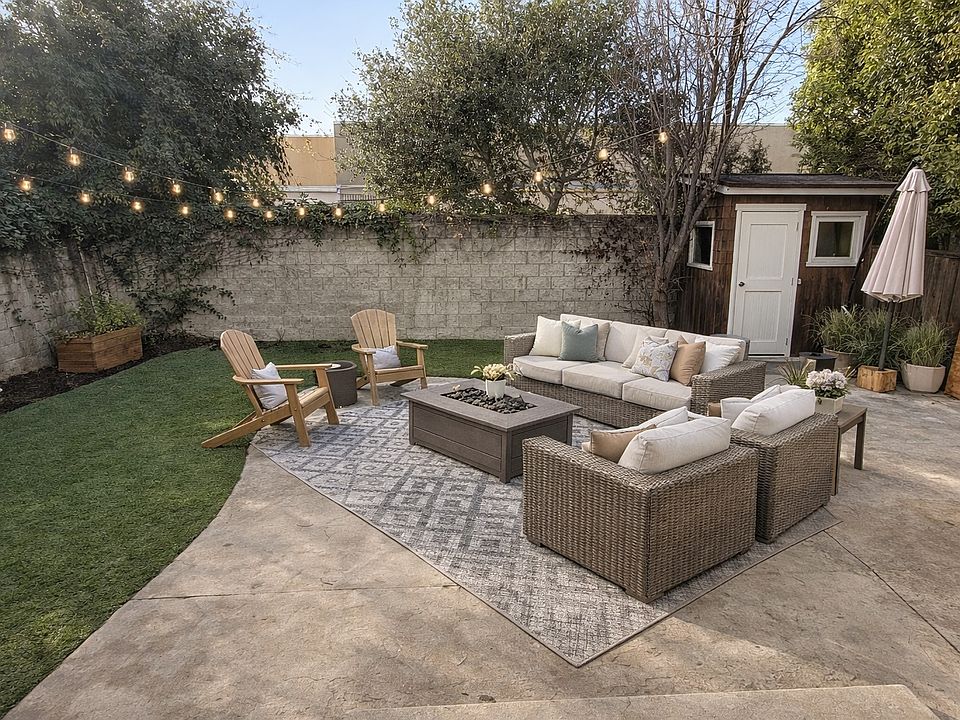 Outdoor space with turf.