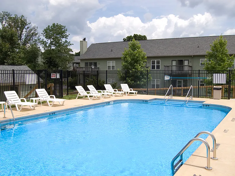 Residents can access the swimming pool at the Woods at Latimer property on the East side of town