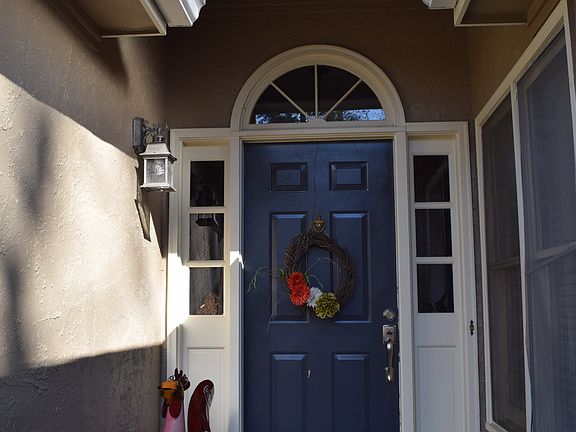 Newly painted front door.